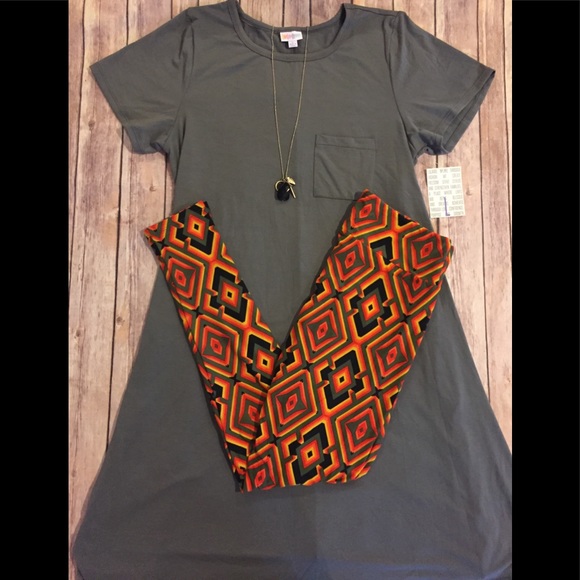 LuLaRoe Dresses & Skirts - LuLaRoe Large Carly Dress with TC Leggings